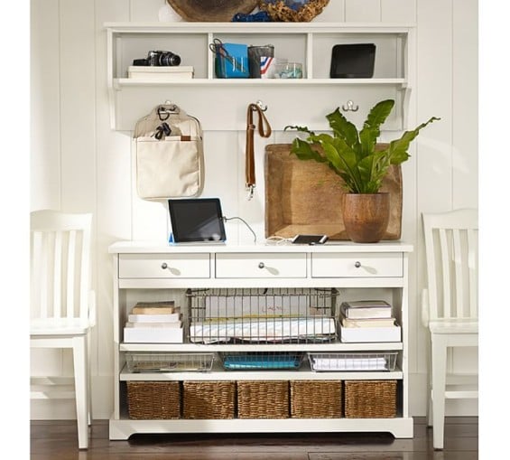Pottery Barn SAMANTHA SMART TECHNOLOGY™ CONSOLE TABLE in Antique White
