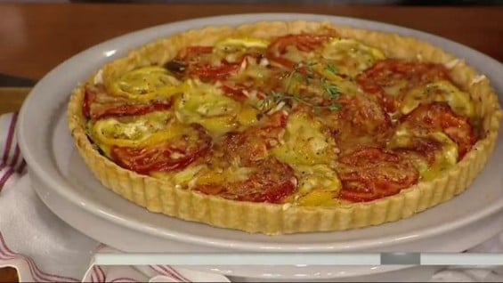 Watch Martha Stewart prepare a savory tomato and zucchini tart on the Wednesday, September 2, 2015 episode of the Today show. Image courtesy of Twitter.com/TodayShow