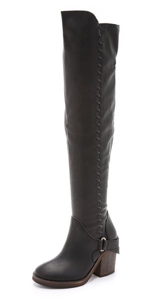 Free People Auburn Tall Boots in Washed Black