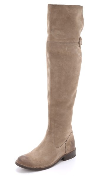 Frye Shirley Suede Over the Knee Boots in Ash