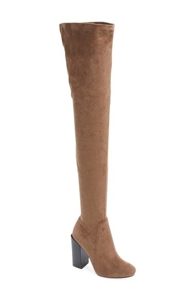 Jeffrey Campbell Jeffrey Campbell 'Perouze' Over the Knee Boot (Women) in Mocha Suede