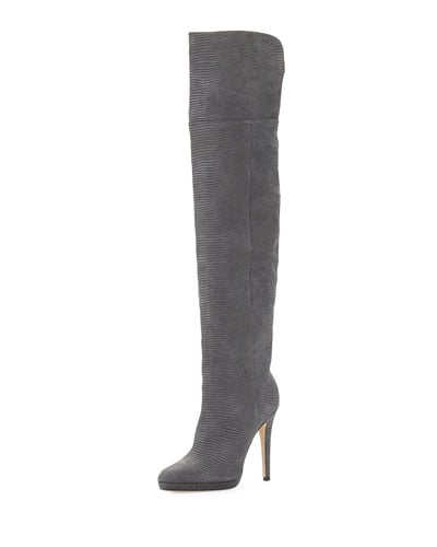Jimmy Choo Giselle Over-the-Knee Leather Boot in Mist