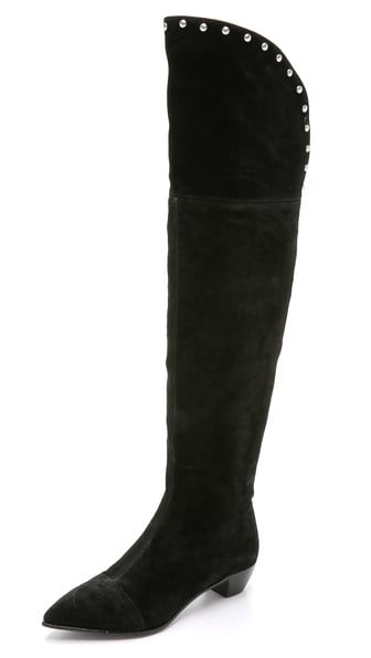 Marc by Marc Jacobs Lula Suede Over the Knee Boots in Black