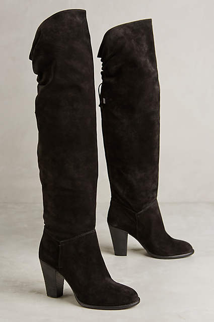 Miss Albright Fulton Knee Boots by Miss Albright in Black