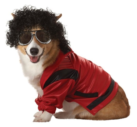 Pup-A-Razzi Pop King Michael Jackson Dog Costume, Red/Black