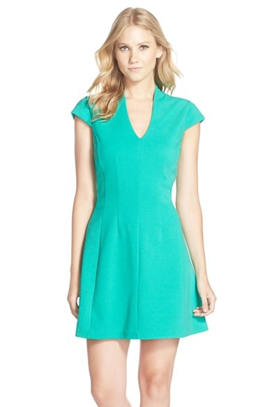 Lilly Pulitzer® 'Bree' Ottoman Fit & Flare Dress in Jewel Green