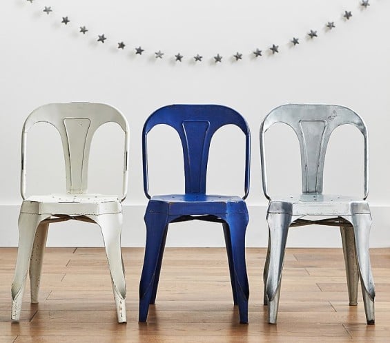 Pottery Barn Kids 1930s Inspired Metal Play Chairs