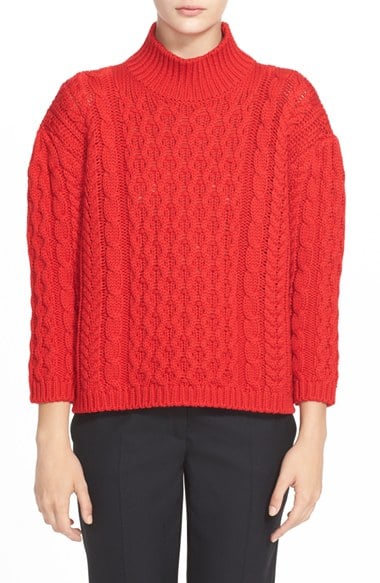 SIMONE ROCHA Chunky Cable Knit Sweater in Red