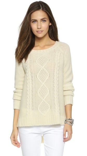 cupcakes and cashmere Point Reyes Cable Sweater in Oatmeal (Also comes in Burgundy)