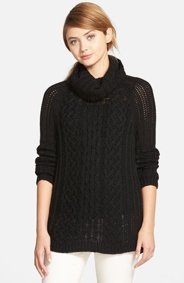 cupcakes and cashmere 'Sleepy Hollow' Turtleneck Sweater in Black
