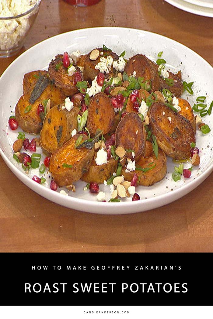 Learn how to make the delicious scalloped potatoes and roast sweet potatoes with feta, almonds, and pomegranate that Iron Chef George Zakarian made on the November 17, 2015 episode of the Today show with KLG and Hoda.