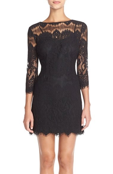 BB Dakota 'Natalia' Lace Sheath Dress in Black or Bordeaux