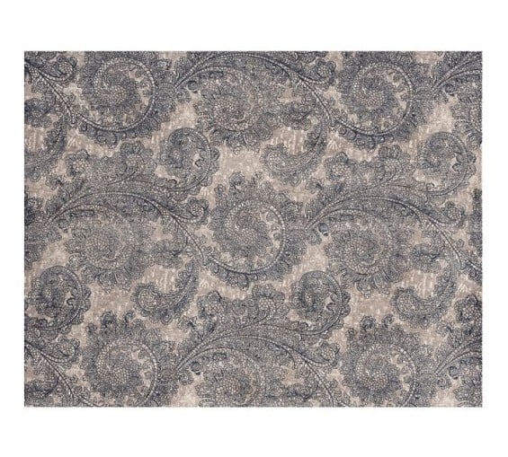 Pottery Barn RAVATI PAISLEY PRINTED RUG - BLUE
