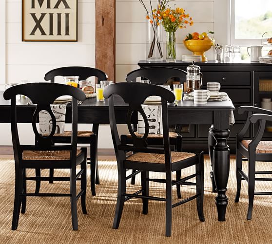 Pottery Barn LACHMAN EXTENDING DINING TABLE in Artisinal Black