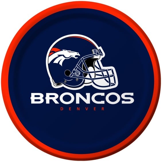 Creative Converting 8 Count Denver Broncos Paper Dessert Plates