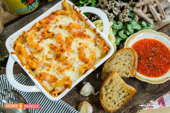 Watch chef Bruce Kalman of Pasadena's Union restaurant make delicious baked ziti on the Monday, January 18, 2016 episode of Hallmark's "Home & Family" show. H&F Photo Credit: Copyright 2016 Crown Media Family Networks/Photographer: Jeremy Lee