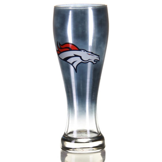 DENVER BRONCOS MIRRORED BOTTOMS UP 24OZ. PILSNER
