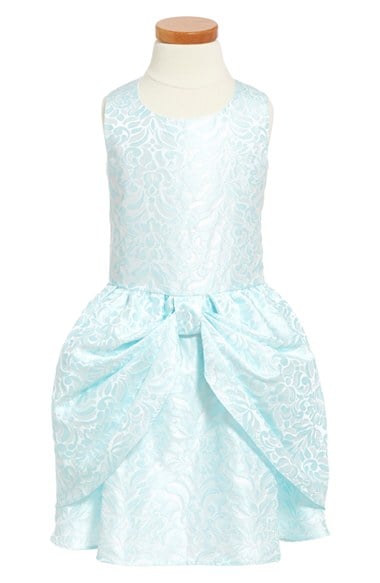 Dorissa 'Dana' Sleeveless Jacquard Dress (Toddler Girls & Little Girls) in Aqua