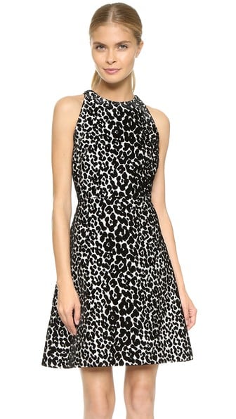 Giambattista Valli Flocked Leopard Dress in White and Black. Shopbop The Luxe Sale