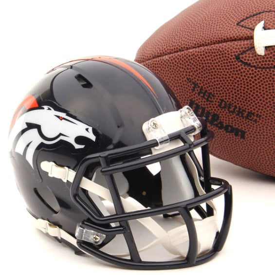 RIDDELL DENVER BRONCOS NAVY MINI SPEED HELMET