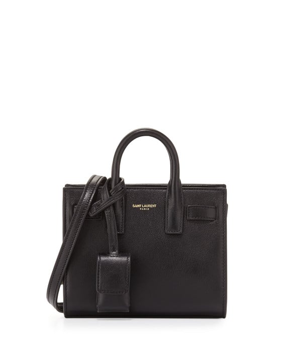 Saint Laurent Sac de Jour Toy Grain Leather Tote Bag, Black. Neiman Marcus
