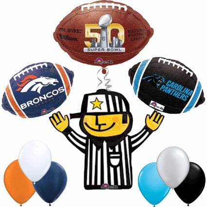 Super Bowl 50 Carolina Panthers vs Denver Broncos Football Balloon Decoration Kit