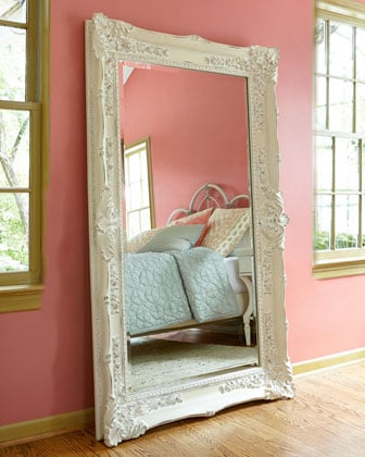 "Antique White" Resin Mirror. Horchow