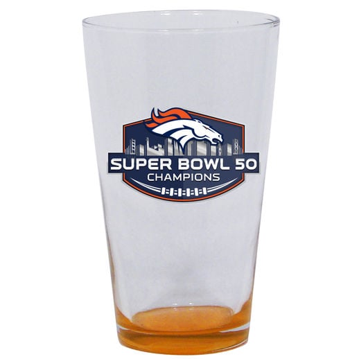 DENVER BRONCOS SUPER BOWL 50 CHAMPIONS 16OZ. HIGHLIGHT MIXING GLASS