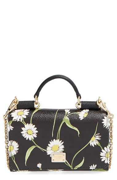 Dolce & Gabbana 'Margherita' Print iPhone 6 & 6s Crossbody Chain Case (Daisy)