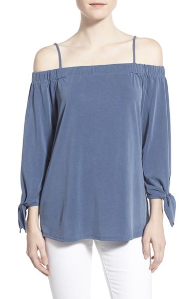 Ella Moss 'Isabella' Ruffle Off the Shoulder Top Ink Blue