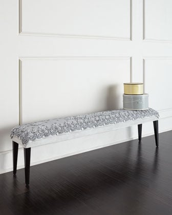 Haute House Carmel Velvet Upholstered Bench with Hand Beading. Horchow Buy More Save More Sale
