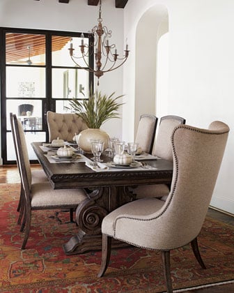Hooker Furniture Donabella Dining Furniture Dining Table with Upholstered Seating. Horchow