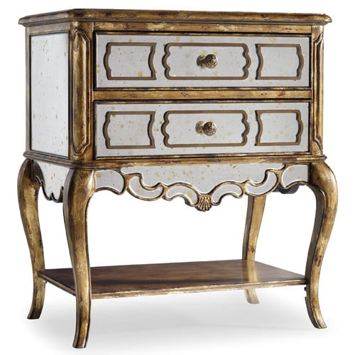Hooker Furniture Sanctuary 2 Drawer Mirrored Nightstand