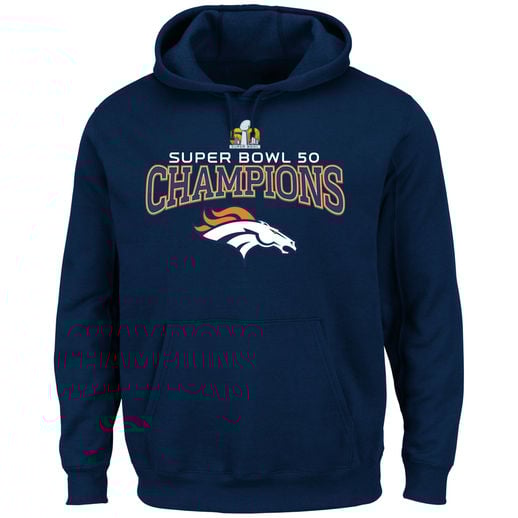 MAJESTIC DENVER BRONCOS NAVY SUPER BOWL 50 CHAMPIONS CHOICE VIII HOODIE