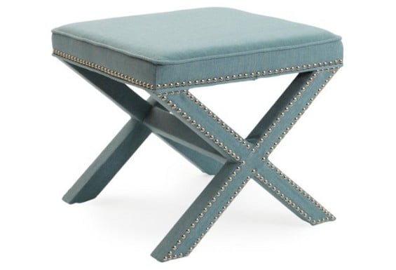 Palmer Ottoman Robin's-Egg Blue