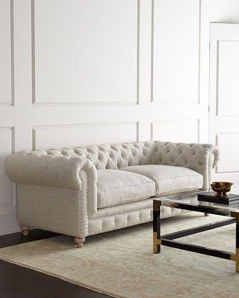 Warner Linen Collection Chair & Sofas. Horchow