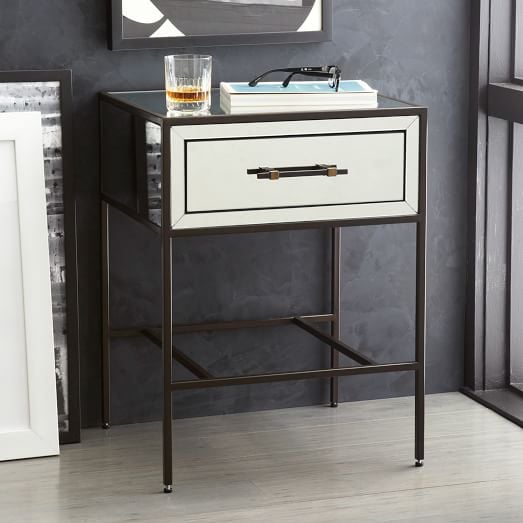 West Elm Mirrored Nightstand