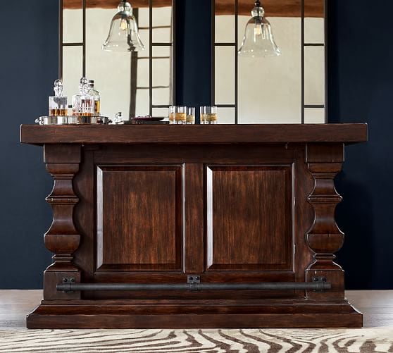 Pottery Barn Banks Bar with Marble Surface