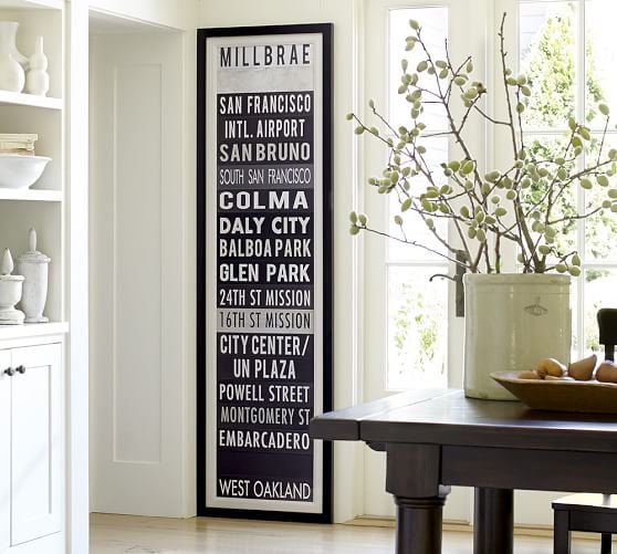 Pottery Barn SAN FRANCISCO SIGN FRAMED PRINT Pottery Barn Friends and Family Sale