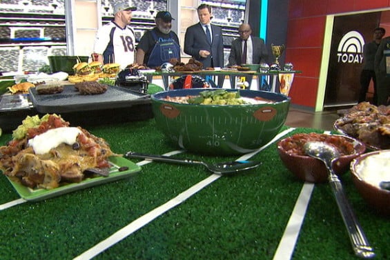 Watch Broncos vs. Panthers Super Bowl food showdown on the Friday, February 5, 2016 episode of the Today show.