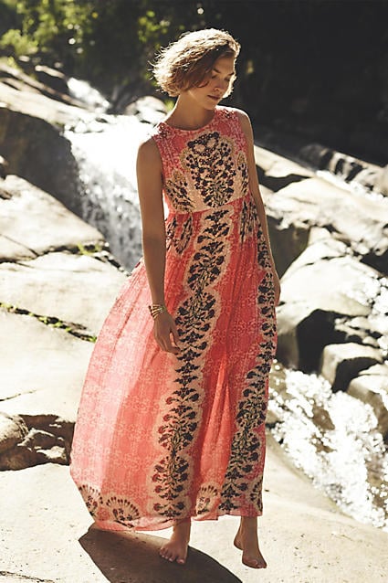 Bhanuni Botanique Maxi Dress Red Motif