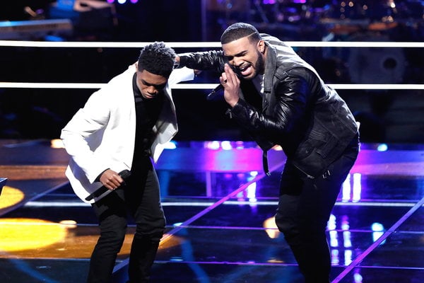 Watch The Voice Season 10 Episode 6 Blind Auditions End Battle Rounds Begin: See R & B singers Bryan Bautista and college freshman Malik Heard of Dallas (from Team Christina Aguilera) battle with a duet of James Brown's "It's a Man's, Man's, Man's World."