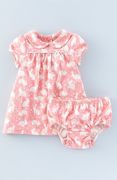 Mini Boden Bunny Print Cotton Jersey Dress (Baby Girls & Toddler Girls) Coral/Pink Bunnies easter dresses for baby girls