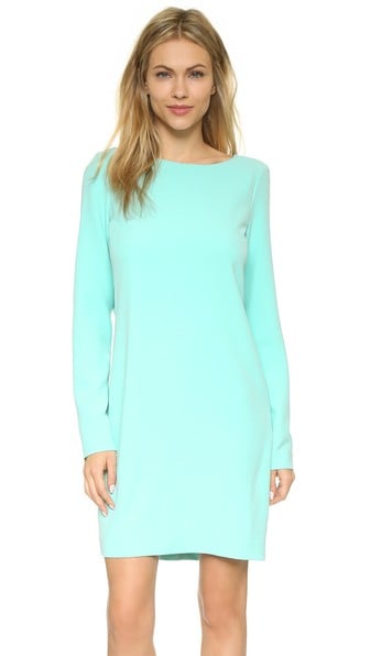 ST Olcay Gulsen Long Sleeve Tailored Dress Aqua Blue long sleeve dresses for easter
