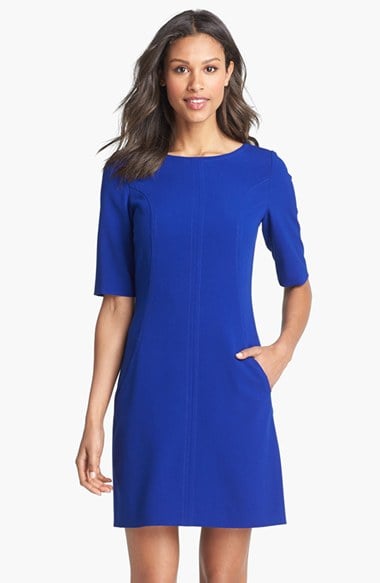 Tahari Seamed A-Line Dress (Regular & Petite) Cobalt Blue