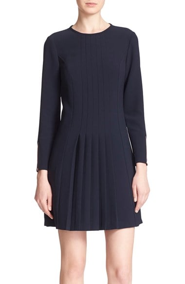 Ted Baker London 'Caara' Pleated A-Line Dress Navy Blue
