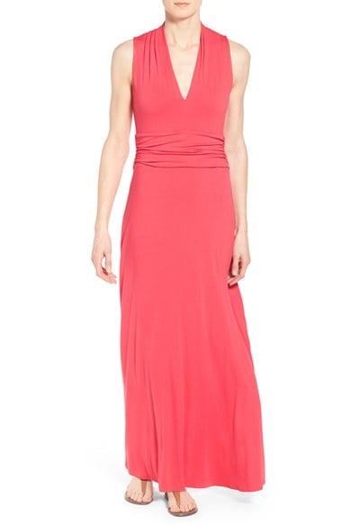 Vince Camuto V-Neck Maxi Dress (Regular & Petite) Guava Fruit maxi dresses for easter
