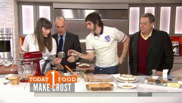 Watch YouTube star Jemma Wilson of Cupcake Jemma show Matt Lauer, Sacha Baron Cohen and John Goodman how to make her delicious cookie dough cheesecake on the Wednesday, March 9th episode of the Today show!
