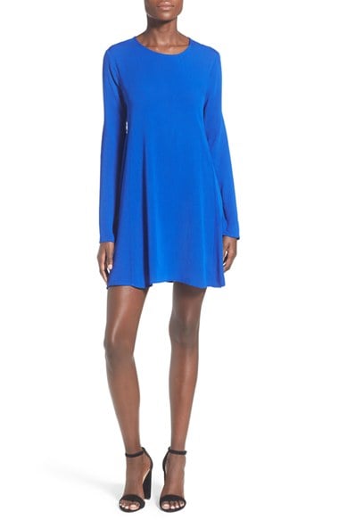 dee elle Long Sleeve Shift Dress Cobalt Blue long sleeve dresses for easter