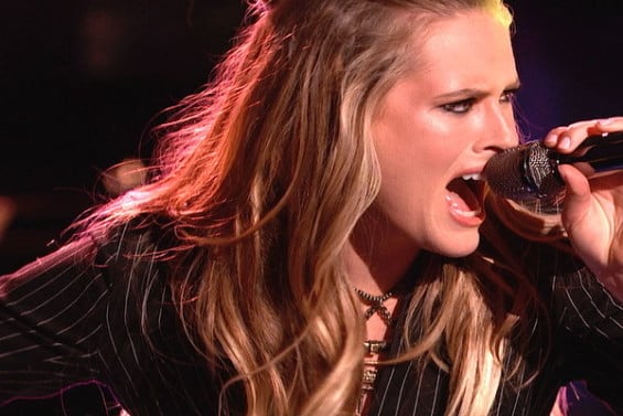 Watch The Voice Season 10 Episode 17 Live Top 12 Performances: See preschool teacher Hannah Huston of of Team Pharrell Williams perform Etta James hit song "Something's Got a Hold On Me" on Monday, April 18, 2016.